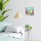 Figured'Art Mini Paint by Numbers Kit for Adults with Frame Travel Poster California Street Small format 8"x8" - Craft Art Painting DIY Canvas Already Stretched on a Wooden Frame
